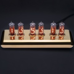 Премиальные часы из ламп «GOLD» в коллекции Deep Space оранжевого свечения