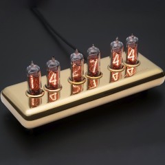 Премиальные часы из ламп «GOLD» в коллекции Deep Space оранжевого свечения