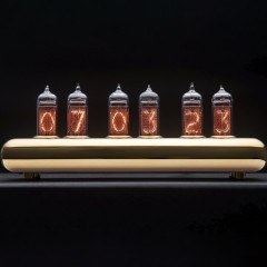 Премиальные часы из ламп «GOLD» в коллекции Deep Space оранжевого свечения