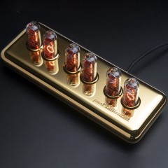 Премиальные часы из ламп «GOLD» в коллекции Deep Space оранжевого свечения