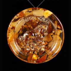 Ёлочное украшение сувенирная монета «Лошадка» в форме тарелочки для новогодней ёлки