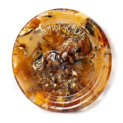 Ёлочное украшение сувенирная монета «Лошадка» в форме тарелочки для новогодней ёлки