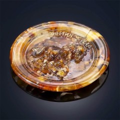 Ёлочное украшение сувенирная монета «Лошадка» в форме тарелочки для новогодней ёлки