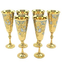 Подарочный набор бокалов для вина «Дорогой» с подносом на 6 персон