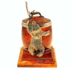 Медовница из янтаря «Медведь»