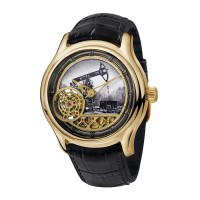 Золотые мужские часы «НЕФТЬ» (жёлтое золото)