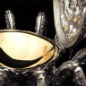 Икорница из серебра «Краб» с позолоченной ложкой в подарок к праздничному столу