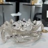 Икорница из серебра «Краб» с позолоченной ложкой в подарок к праздничному столу