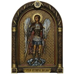 Большая резная икона «Архангел Михаил» в подарок близким
