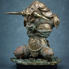 Бронзовая статуэтка «Бык в цепях» в подарок коллекционеру