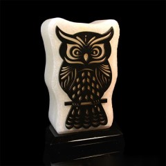 Настольный светильник из каменной соли «Сова» в подарок для детей