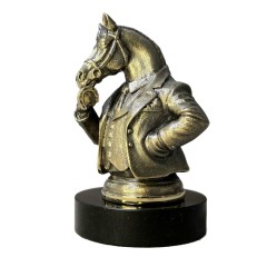Бронзовый сувенир символ года «Конь директор» в подарок руководителю