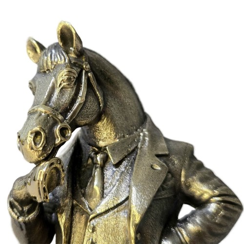 Бронзовый сувенир символ года «Конь директор» в подарок руководителю