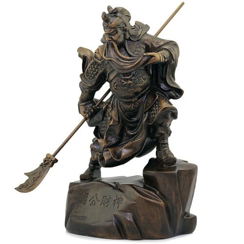 Резная фигурка из дерева «Цай Шень» — символ богатства и удачи в азартных играх