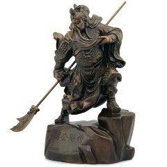 Резная фигурка из дерева «Цай Шень» — символ богатства и удачи в азартных играх