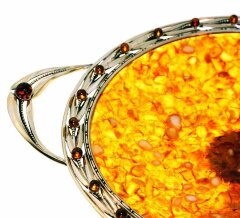 Конфетница из янтаря «Солнце» 