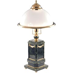 Элитная настольная лампа «Нефрит» и натурального камня