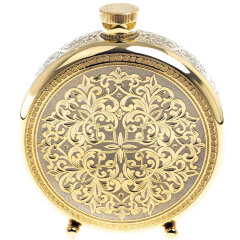 Металлическая фляжка «Рысь» с тремя стопками перевертышами