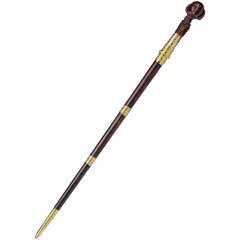 Дизайнерская резная трость «Властелин мира» с дамасским клинком