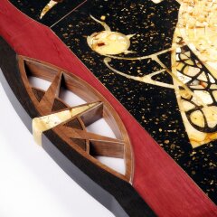 Интерьерное панно «Начало» из янтаря и ценных пород древесины