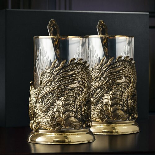 Подарочный набор подстаканников «Дракон» — как символ 2024 года