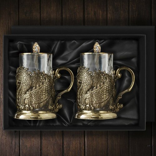 Подарочный набор подстаканников «Дракон» — как символ 2024 года