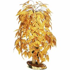 Сувенир «Денежное дерево» из натурального янтаря в подарок женщине на день рождения