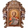 Большая резная икона «Александр Невский» в подарок военному
