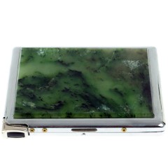 Портсигар металлический на 10 сигарет «Нефрит» с зажигалкой в подарок папе