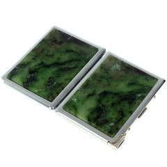 Портсигар металлический на 10 сигарет «Нефрит» с зажигалкой в подарок папе