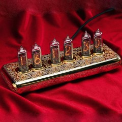 Ламповые часы «Бесконечность времени» в позолоченном корпусе