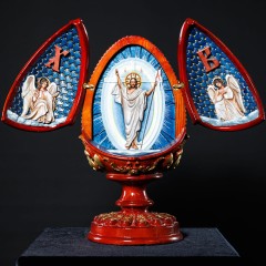 Большое резное яйцо «Христос воскрес» — пасхальные украшения к светлому празднику