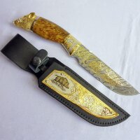 Подарочный нож «Боров» с дамасским клинком