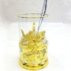 Позолоченный подстаканник «Георгий Победоносец»