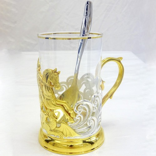 Позолоченный подстаканник «Георгий Победоносец»