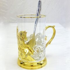 Позолоченный подстаканник «Георгий Победоносец»