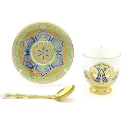 Подарочный кофейный набор «Кофейная пара Узоры» в подарок женщине