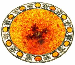 Янтарное блюдо для фруктов «Виноградное» 