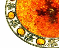 Янтарное блюдо для фруктов «Виноградное» 