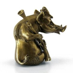 Бронзовая статуэтка «Кабан охотник» в подарок охотнику