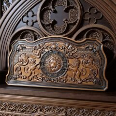 Нарды резные ручной работы «Лев» в подарок руководителю