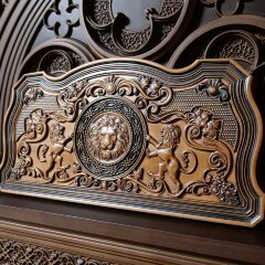 Нарды резные ручной работы «Лев» в подарок руководителю