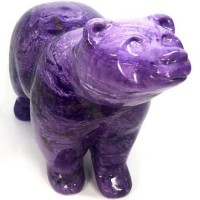 Сувенирная фигурка «Медведь» из чароита