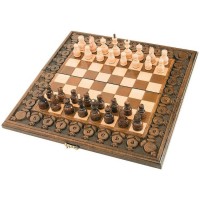 Резные шахматы «Гранаты» с нардами