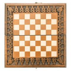 Резные шахматы «Гранаты» с нардами