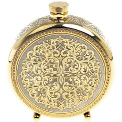 Металлическая фляжка «Кабан» с тремя стопками перевертышами