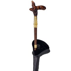 Подарочная трость ручной работы «Волк» с клинком