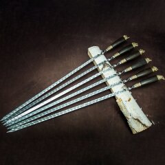 Подарочные шампуры «Добыча охотника» с художественным литьём