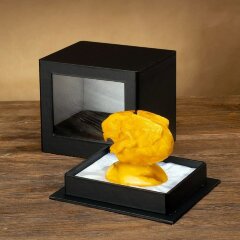 Резная фигурка из цельного янтаря «Дракон» в подарок к новому 2024 году