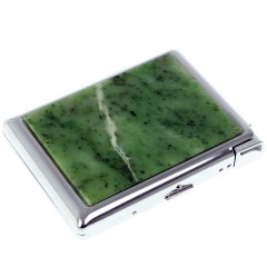 Портсигар карманный на 20 сигарет «Нефрит» с зажигалкой в подарок мужу